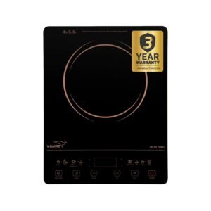 V-Guard VIC 2.0 TSP 2000 Watt Induction Cooktop | Feather Touch Control & A-Grade Crystalline Glass Top | Up to 5 kV Surge Protection | 7 Pre-Set Cooking Modes | 24 Hour Pre-Set | Auto Switch Off
