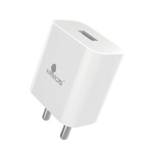 Kratos Power PQ3 12w Charger Adapter,Multi-Layer Protection, Travel-Friendly Design,Made in India, BIS Certified, Mobile Charger Adapter for Smartphones, Smartwaches, Earbuds & Other Gadgets