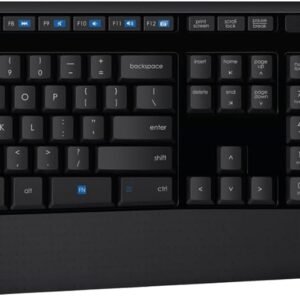 Logitech MK345 Wireless Keyboard and Mouse Set Full-Sized Keyboard with Palm Rest and Comfortable Right-Handed Mouse, 2.4 GHz Wireless USB Receiver, Compatible with PC, Laptop - Black