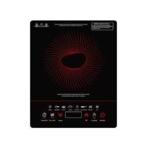 Pigeon By Stovekraft Acer Plus 1800 Watt Induction Cooktop with Feather Touch Control, Induction Stove comes with 7 Preset Menus, Timer and Auto-Shut Off features (Black)