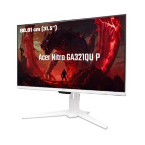 Acer GA321QU 31.5 Inch WQHD VA Gaming Smart Monitor, 180Hz Refresh Rate, Android OS, Wi-Fi, Bluetooth, Miracast, IoT, Webcam Support, Keyboard/Mouse Support, Ergostand, Remote Control, AMD FreeSync