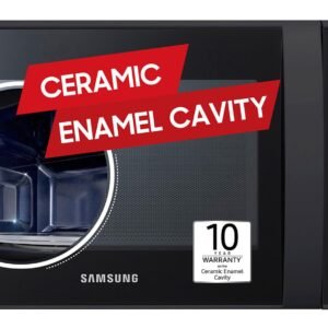Samsung 21 L, Convection Microwave Oven (CE73JD-B1/XTL, Black, Various Cooking Modes, Pre heat, Eco Mode, Power Defrost, Auto Cook, Wire Rack, Ceramic Enamel Cavity with 10 year warranty)