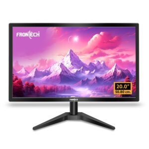FRONTECH 20 Inch (50.8 cm), LED, HD 1600 x 900, 60Hz, Black, 16.7M Colors, Wall Mountable, Slim & Stylish Design, HDMI, VGA, Built-in Power Supply Monitor (MON-0054)