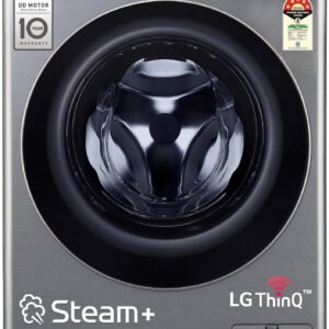 LG 9 Kg, 5 Star, AI Direct Drive Technology, Wi-Fi, Steam+ with Wrinkle Care, Fully Automatic Front-Loading Washing Machine (FHP1209Z7P, Intelligent & Convenient Fabric Care, Allergy Care, Platinum)