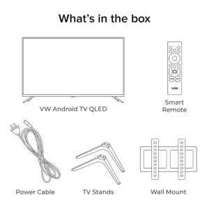 VW 80 cm (32 inches) OptimaX Series HD Ready Smart QLED Android TV VW32AQ1
