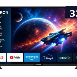 DAKTRON 32 Inch Smart LED TV, HD Ready Screen, WiFi, HDMI, USB, Built-in Entertainment Apps, Clear Sound, Smart TV for Bedroom & Living Room